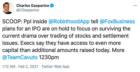 谁是Gamestop中最差的？罗宾汉失去了人气，暂停了IPO