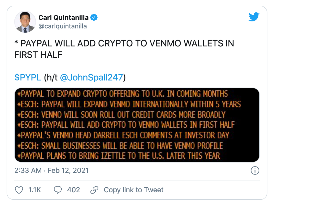 PayPal未来数月将为英国居民提供加密服务