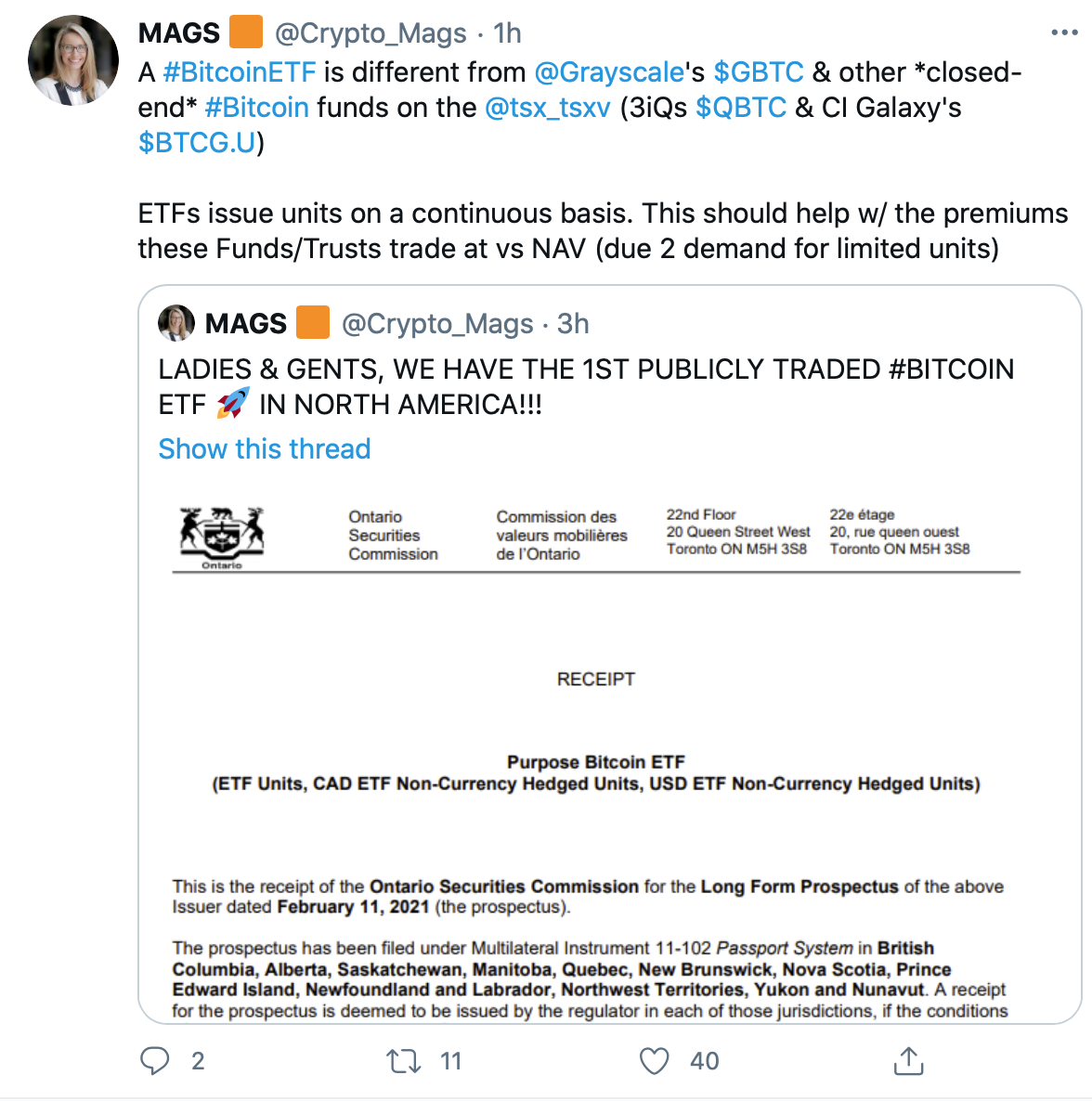 加拿大监管机构开绿灯，这是北美首只比特币ETF获批1