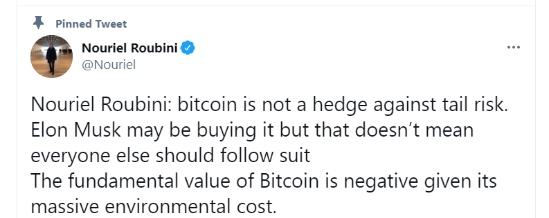 “末日博士”鲁比尼：比特币是泡沫 原始人的货币体系都比它更好1