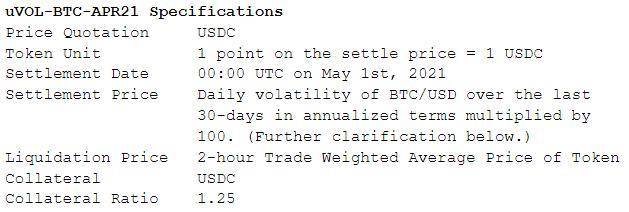 Uvol：一种可以交易比特币波动性的代币1