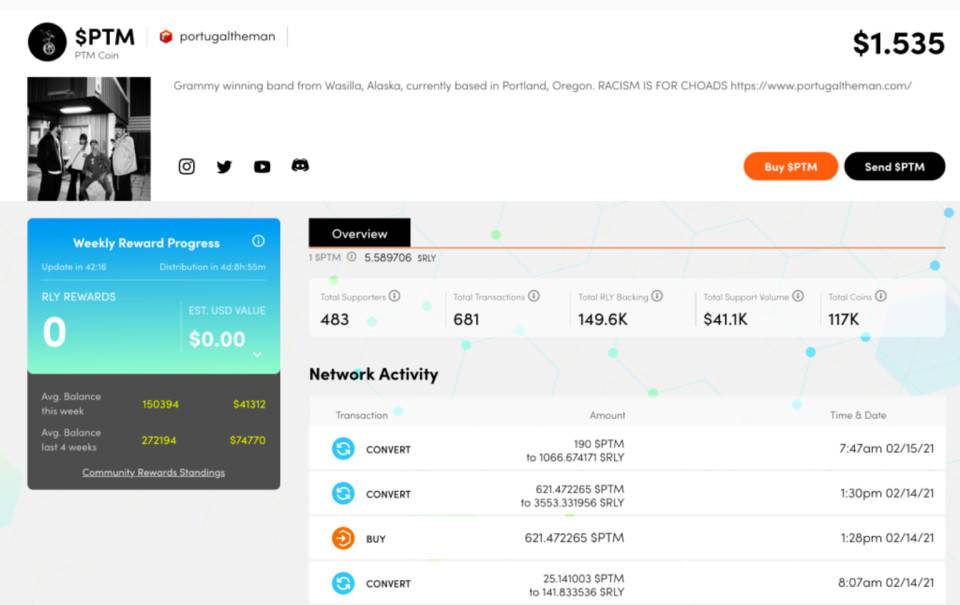 滚石杂志：曾获格莱美奖的 Portugal 说加密货币是新时代的摇滚，为什么？1