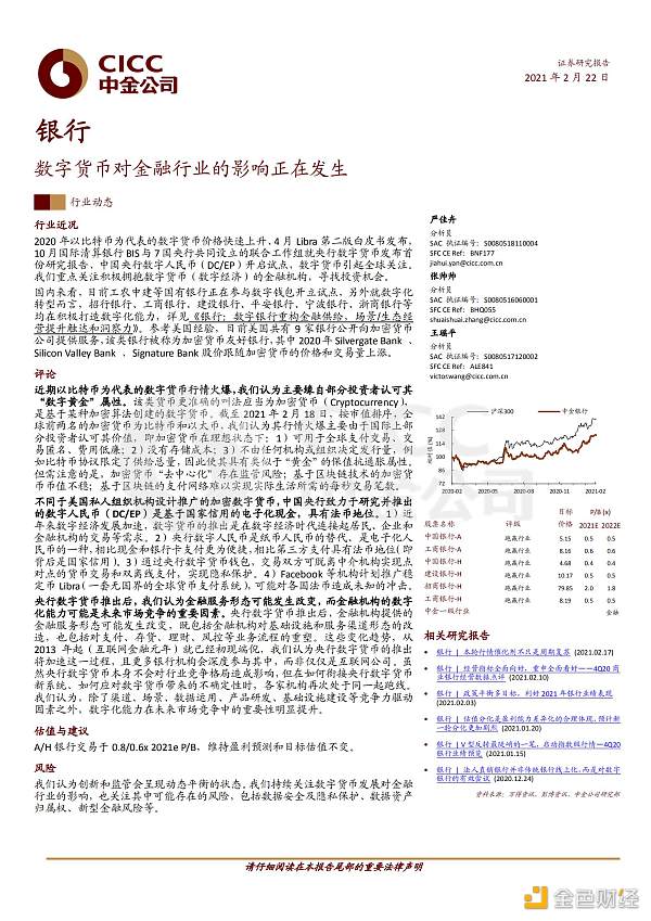 证券研究报告：数字货币对金融行业的影响