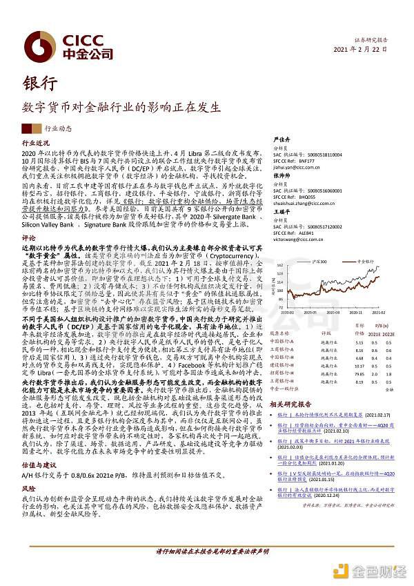 证券研究报告：数字货币对金融业的影响
