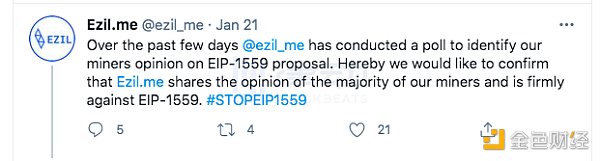 反对以太坊EIP-1559的矿池算力竟然高达62.88%？9