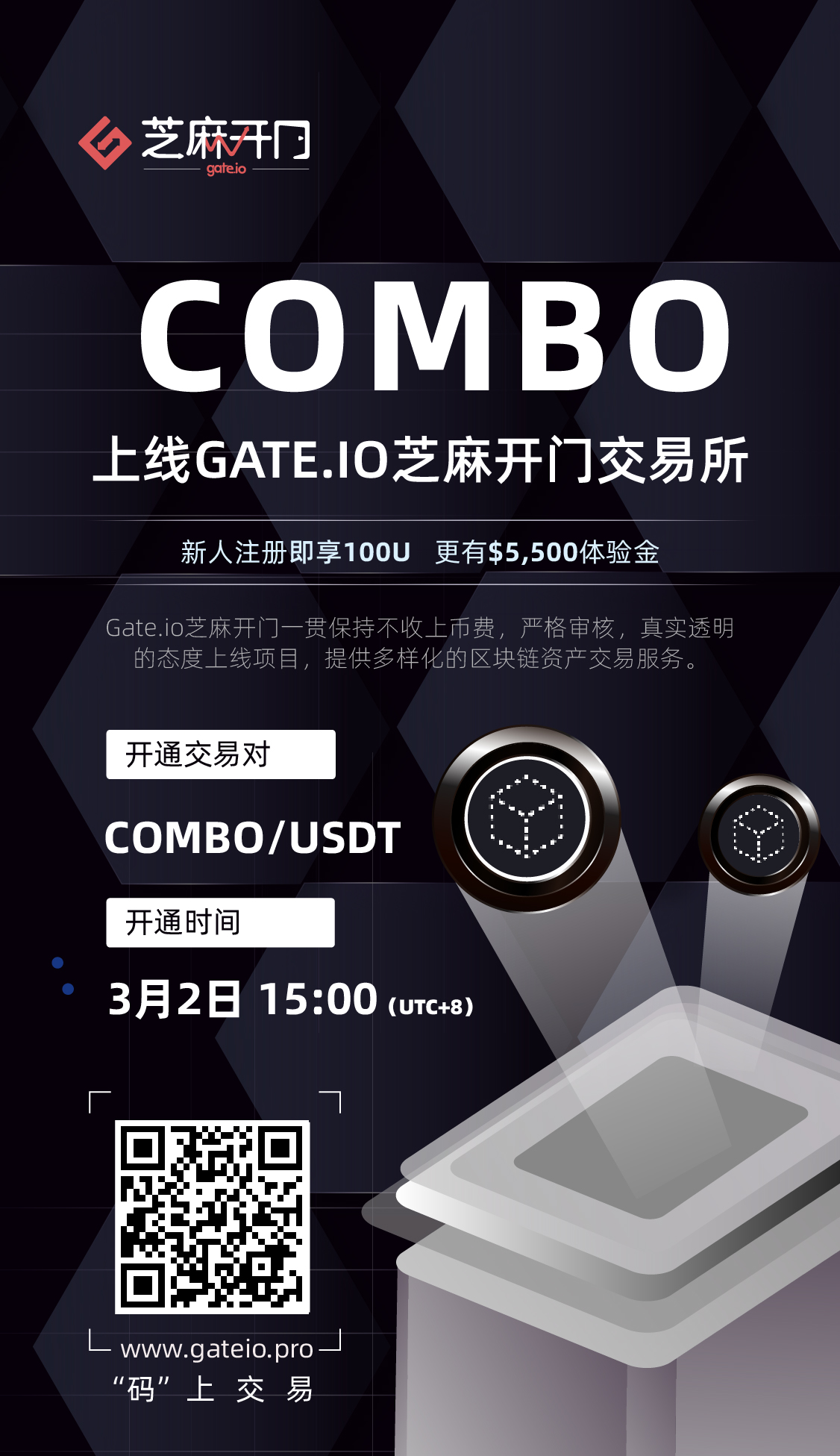 Gate.io芝麻开门将上线 Furucombo（COMBO） 交易的公告