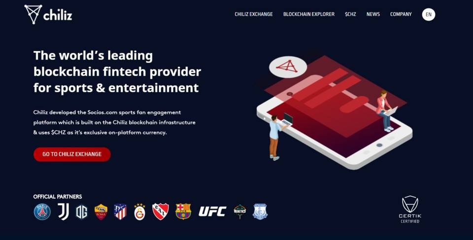 NFT概念出炉后，chiliz市值飙升28倍