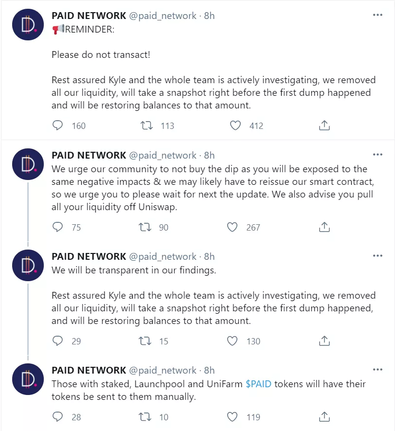 铸币疑云 —— Paid Network 被盗细节分析