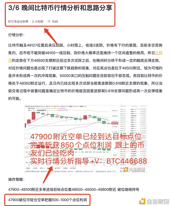 3/6比特币战略精准命中目标，完美收获850个利润点