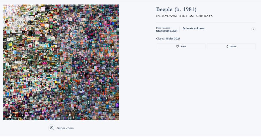 NFT内幕2：加密艺术与传统艺术的碰撞，贝普尔在佳士得的作品以6934万美元的价格成交5
