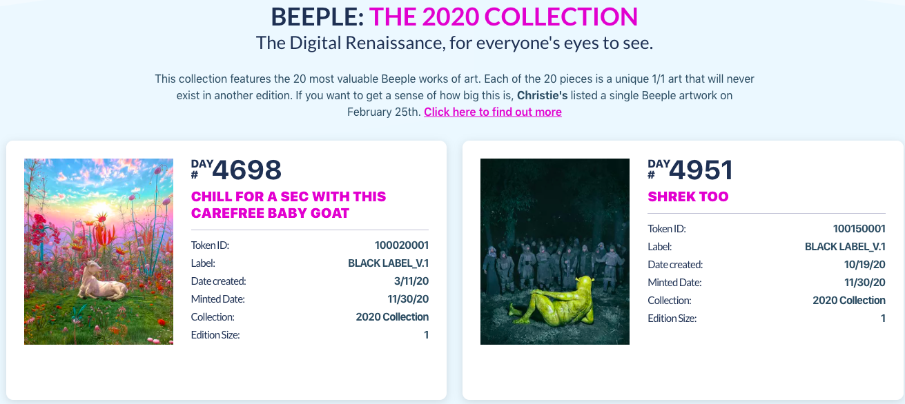 在7000万美元的加密艺术品拍卖背后，你不知道B20和NFT的所有权1