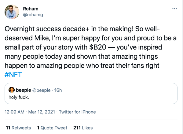 在7000万美元的加密艺术品拍卖背后，你不知道B20和NFT的所有权3