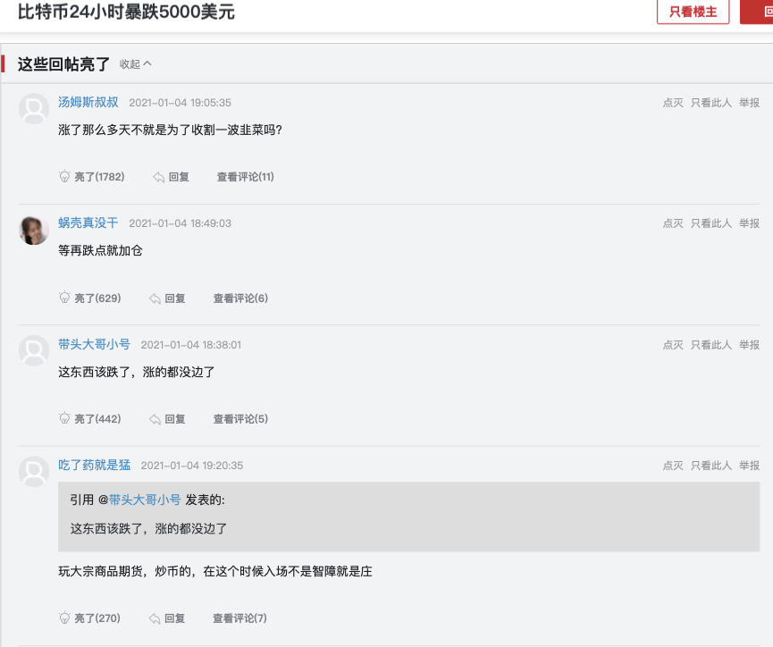 比特币继续创造历史。微博、微博、B站等社交平台的用户如何看待？9