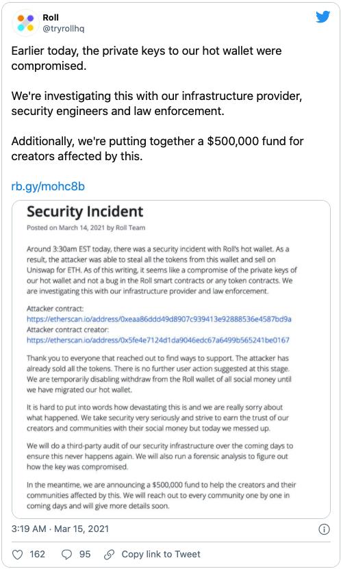 $while：社交代币发行平台roll失窃案回顾