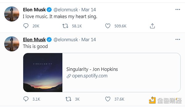 金色前哨丨马斯克发布NFT Beeple愿以6900万美元购买