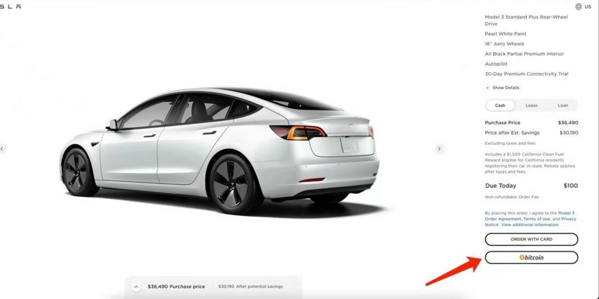 用比特币购买特斯拉电动车可能要多交53%的税
