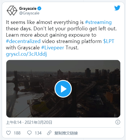 单月大涨440%，LPT币（Livepeer）凭什么获得灰度的青睐？2