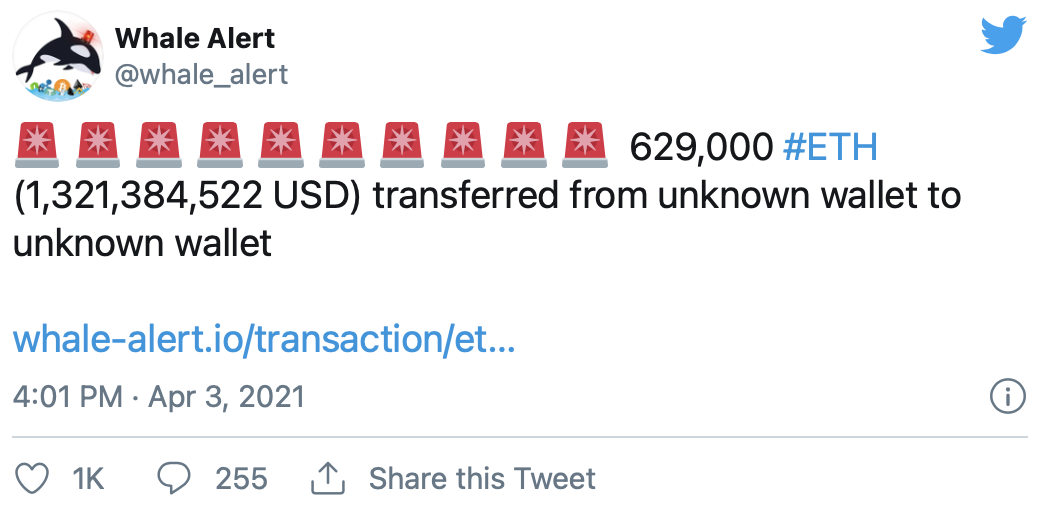 一头鲸鱼转移了近63万eth,化合物锁定了一个里程碑,价值接近100亿美元1 一头鲸鱼转移了近63万eth,化合物锁定了一个里程碑,价值接近100亿美元1