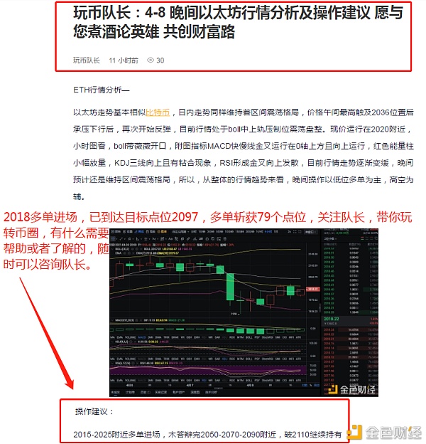 玩币队长：4-9以太坊多单布局 单边斩获79个点位  就问你心动不心动 跟上节奏