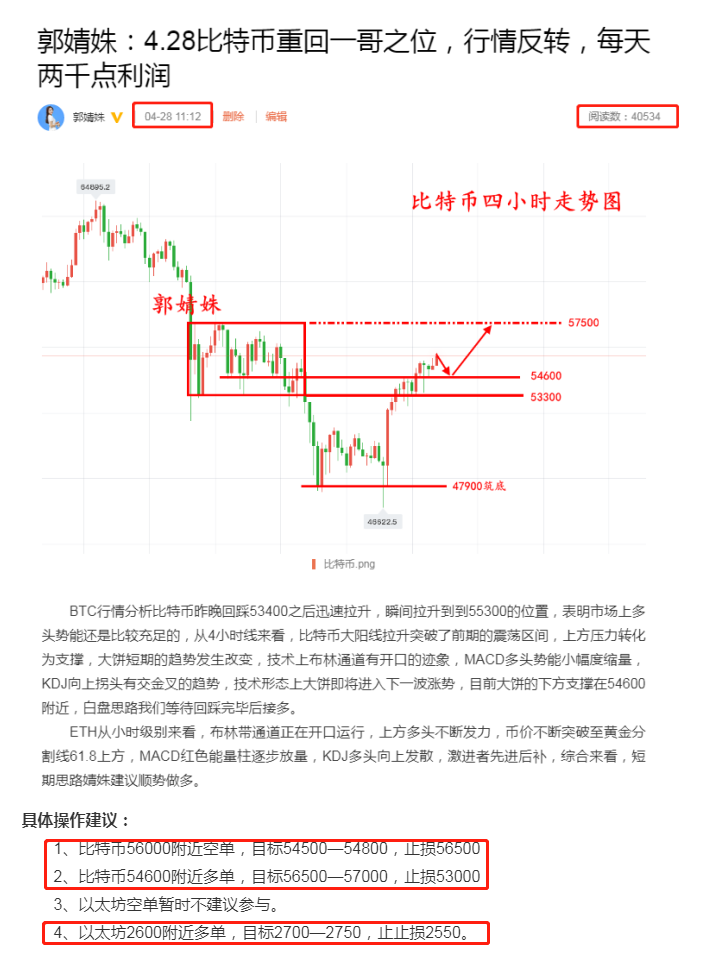 郭婧姝：4.29币圈迷影重重，有望突破新高，两千多利润等你拿1