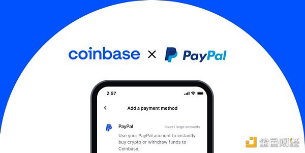 金色前哨 | 美用户可直接用PayPal在Coinbase买币了