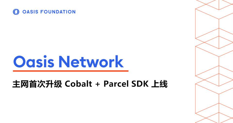 隐私技术网络 Oasis 新进展：主网完成 Cobalt 升级， Parcel SDK 上线