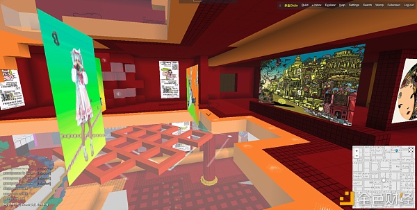 CryptoVoxels上的虚拟世界漫游者14 CryptoVoxels上的虚拟世界漫游者14