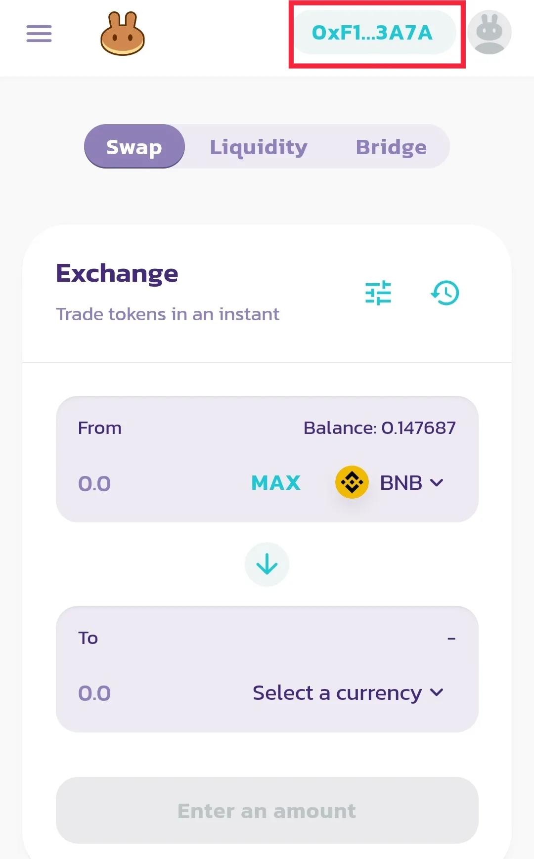 如何使用煎饼交换购买岩石代币2