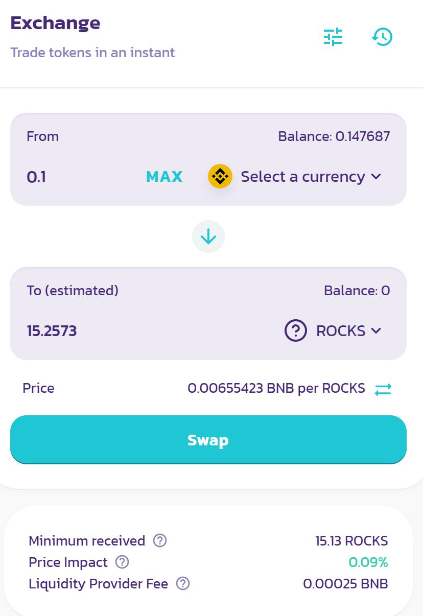 如何使用煎饼交换购买岩石代币4