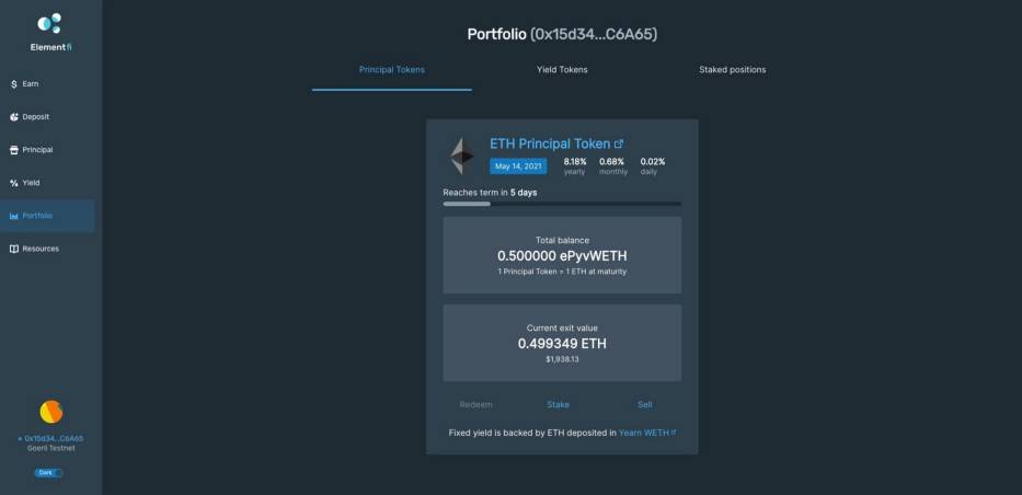 DeFi新玩法 | 3分钟玩转固收协议Element测试网2