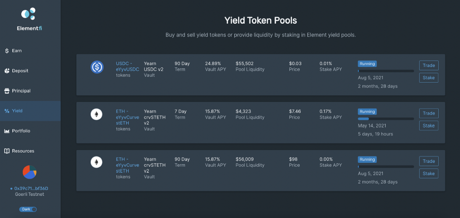 DeFi新玩法 | 3分钟玩转固收协议Element测试网7