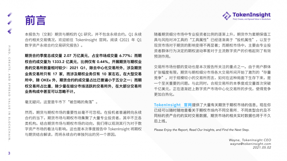 Ti研究报告| 2021年第一季度期货和期权市场研究报告2 Ti研究报告| 2021年第一季度期货和期权市场研究报告2