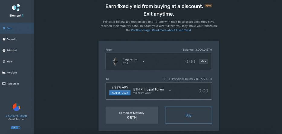 手把手教你玩转固收协议 Element 测试网 手把手教你玩转固收协议 Element 测试网