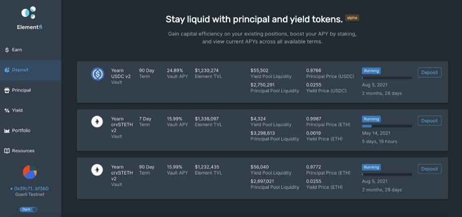 手把手教你玩转固收协议 Element 测试网1 手把手教你玩转固收协议 Element 测试网1