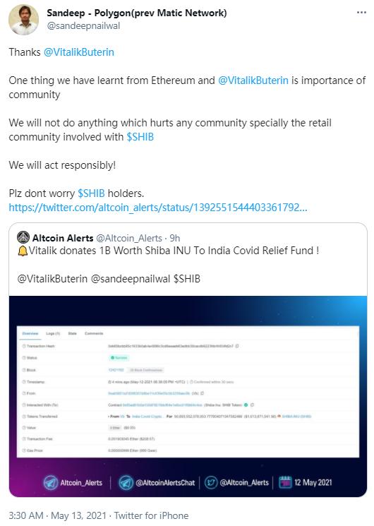 Shib已经卖完了。我们研究过神V的钱包3