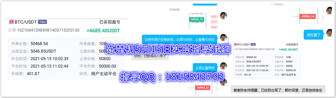 陈楚初：行情维持宽幅震荡，日内指导三盈一损，合计收益9169u