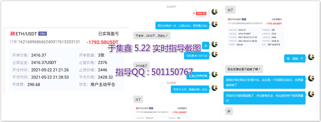 于集鑫：晚间指导4赚1损收益近20000U 大饼获利1000点 你要跟么？3