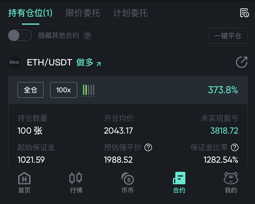 奕恒说币：今天以太坊多单成功止盈77点，比特币策略文章已给出2