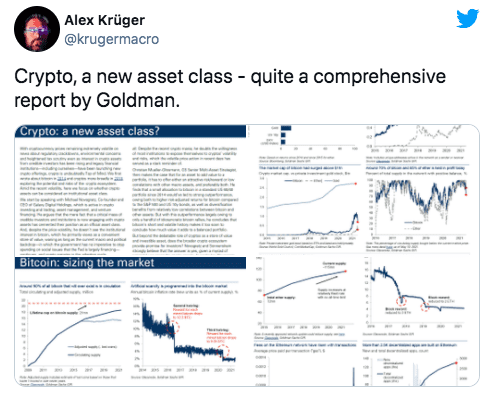 高盛将加密货币作为一种资产类别进行研究1 高盛将加密货币作为一种资产类别进行研究1
