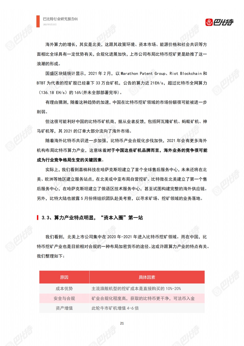 比特币计算能力产业研究报告2021-巴比特产业研究报告-0120
