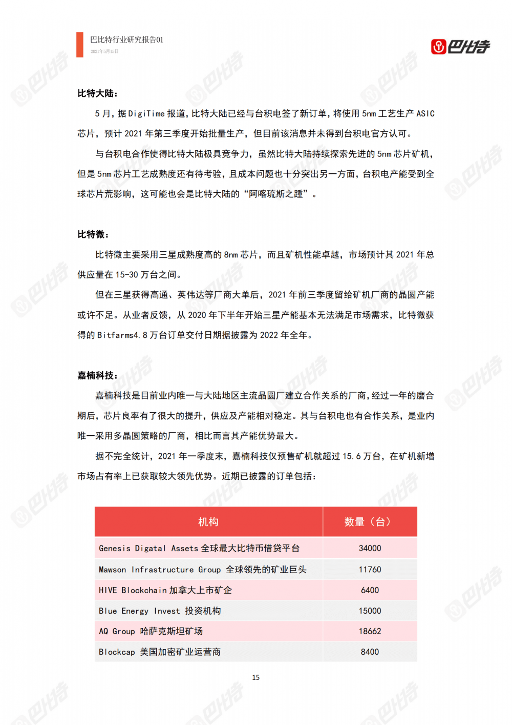 2021年比特币计算能力产业研究报告：中国矿山开始外迁14