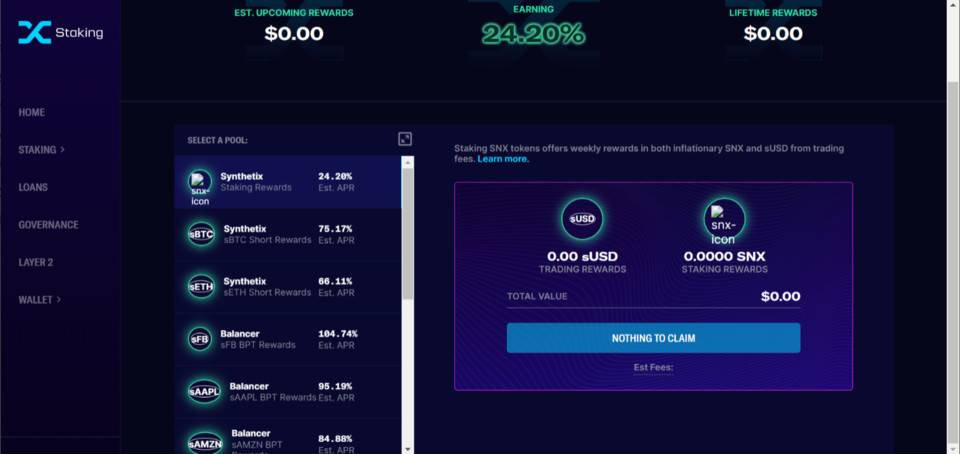 三分钟内学会使用SNx、SUSD和synths参与defi挖掘