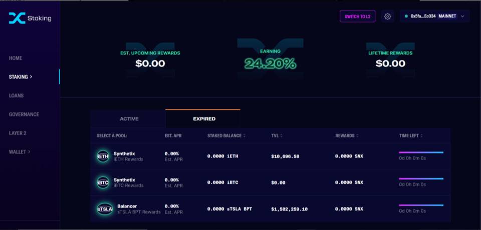 三分钟内学会使用SNx、SUSD和synths参与defi挖掘3