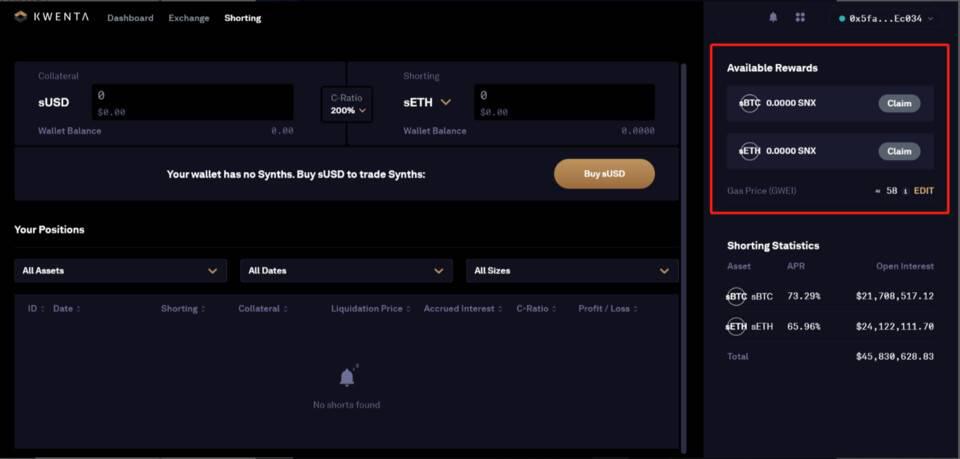 三分钟内学会使用SNx、SUSD和synths参与defi挖掘2