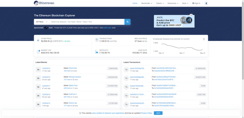 推开区块链世界的大门 ： 玩转区块浏览器5