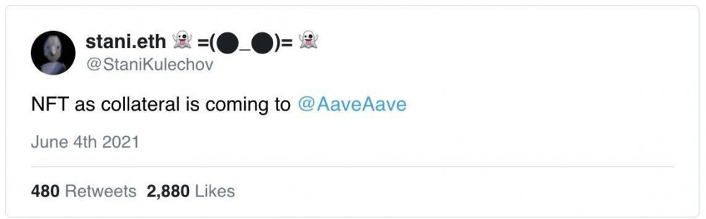 AAVE将添加NFT抵押品,uniswap V3或成为第一个例子?1 AAVE将添加NFT抵押品,uniswap V3或成为第一个例子?1