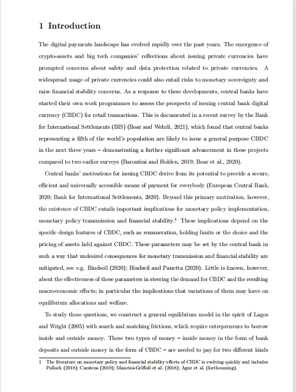 央行数字货币设计的统一框架1 央行数字货币设计的统一框架1