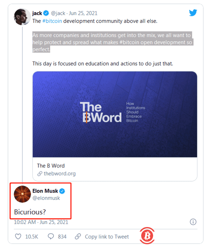 马斯克、推特CEO约战7月比特币“华山论剑”！