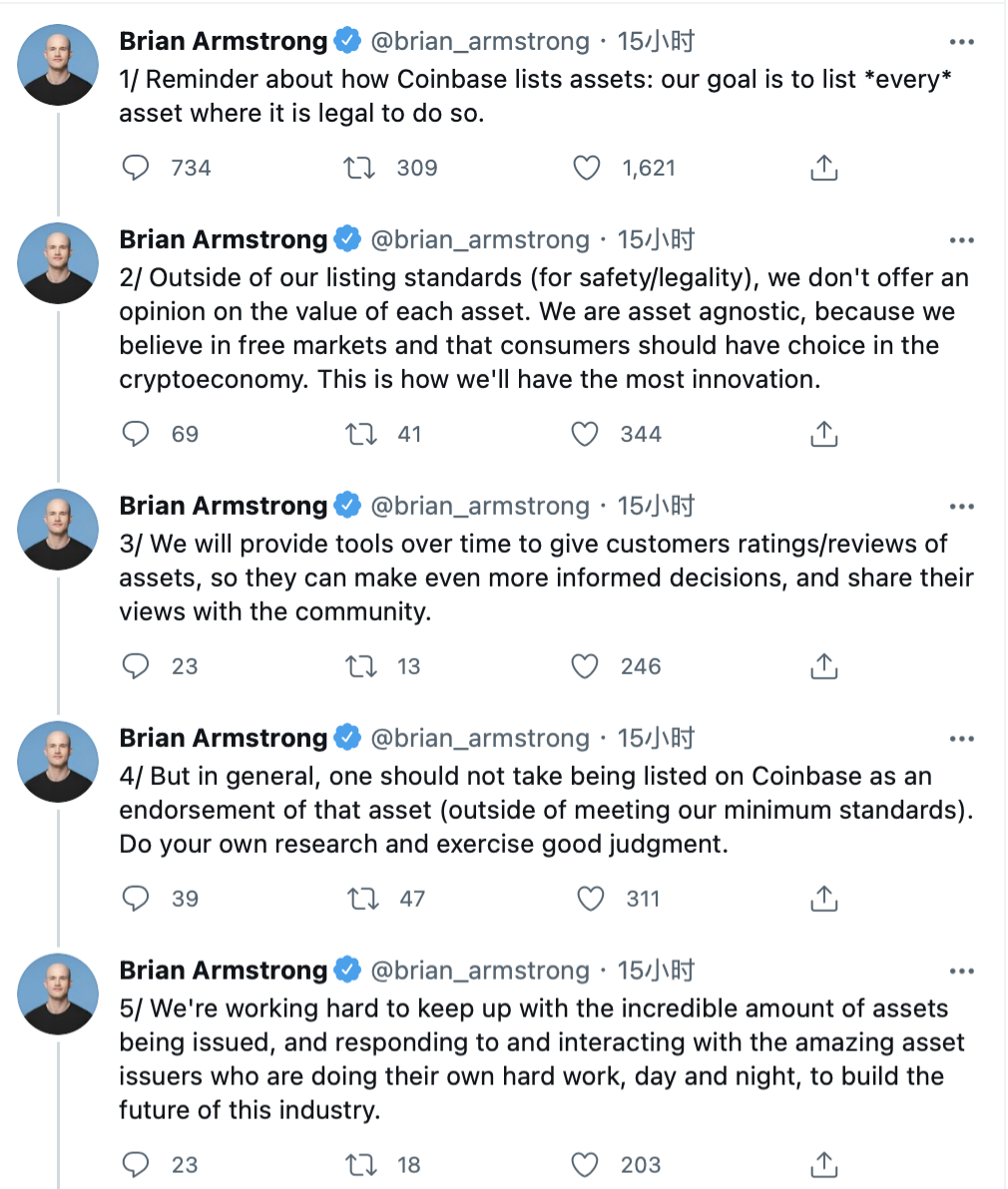 “coinbase效应”会消失吗？Coinbase宣布将推出所有可行的加密货币