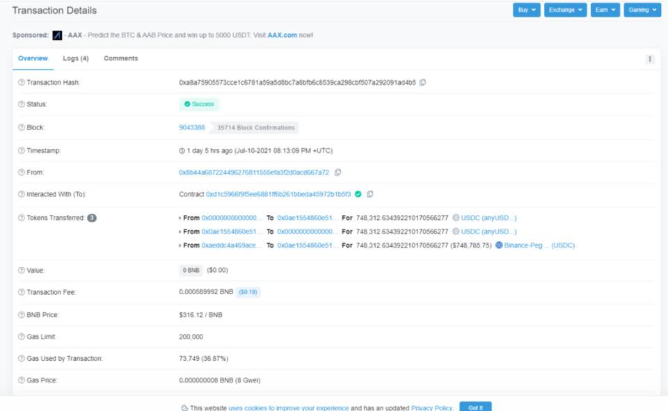 用户私钥被破解？Anyswap 跨链桥被黑客攻击细节分析3